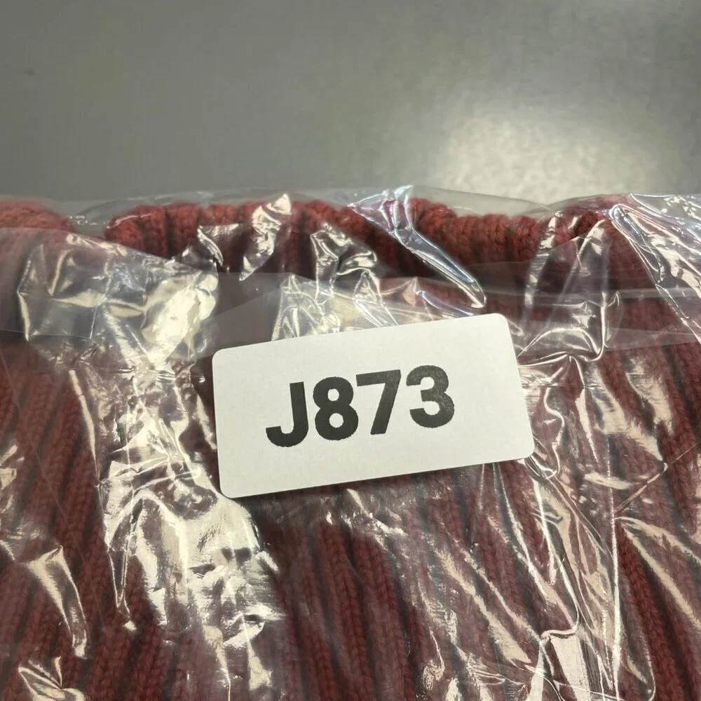 NEW Lands' End Drifter Men's L 1/4 Zip Ribbed Sweater Rust Red 100% Cotton